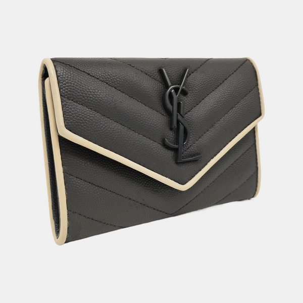 Calfskin Card Holder Gray