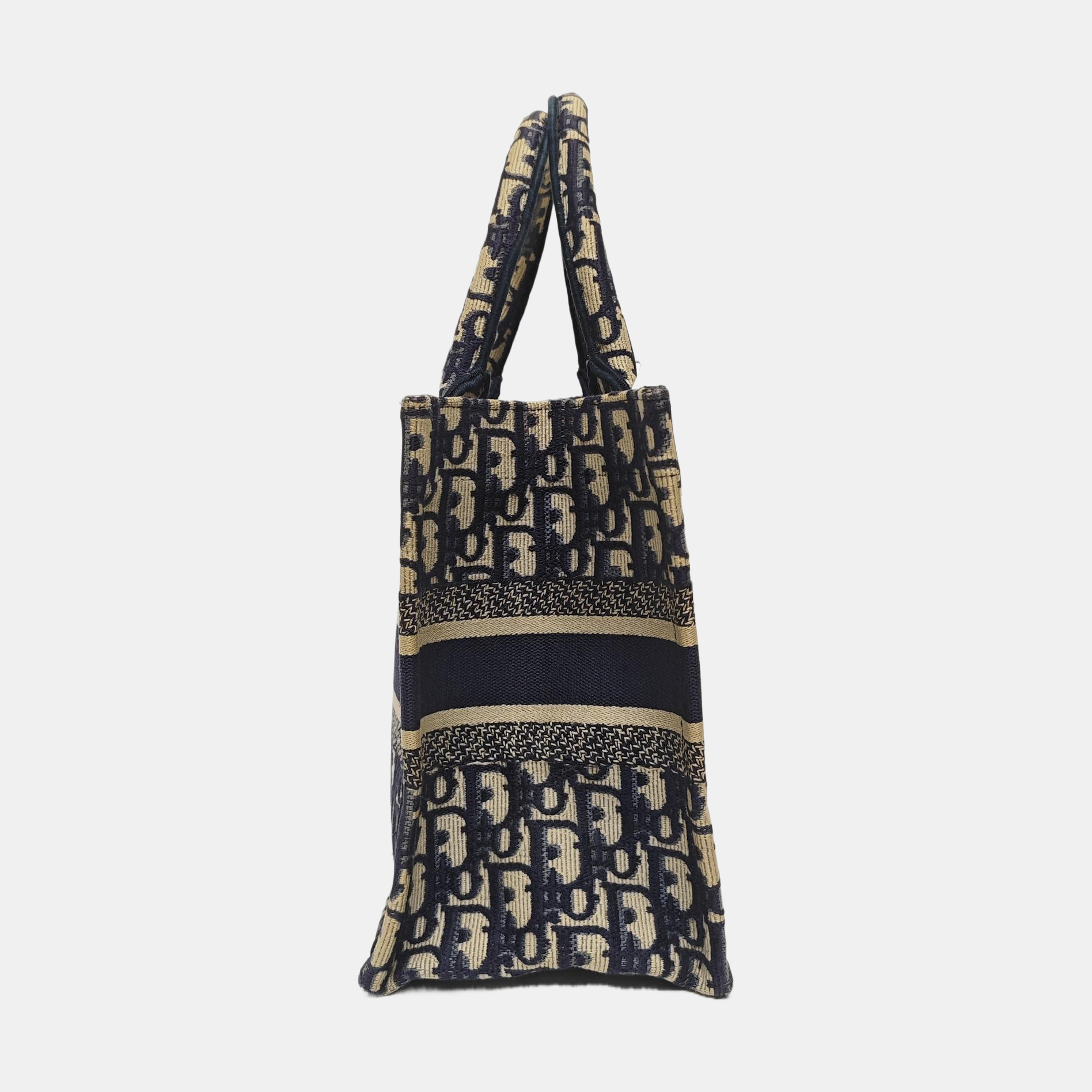 Book Tote Small Oblique Canvas Blue