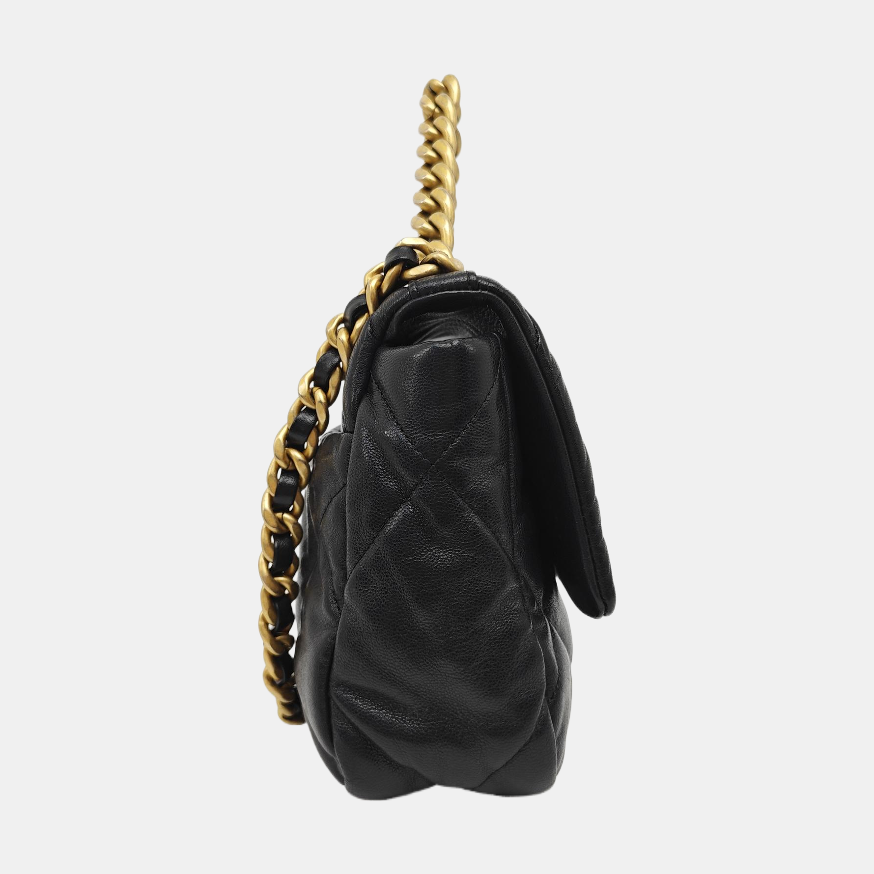 CHANEL 19 Small Quilted Lambskin Black