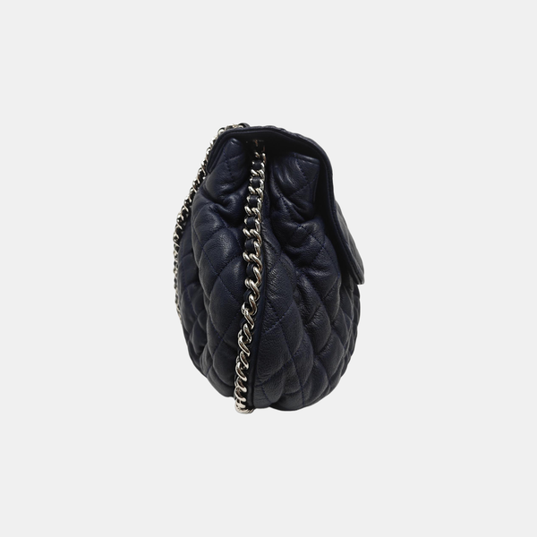 Around Chain Quilted Lambskin Blue