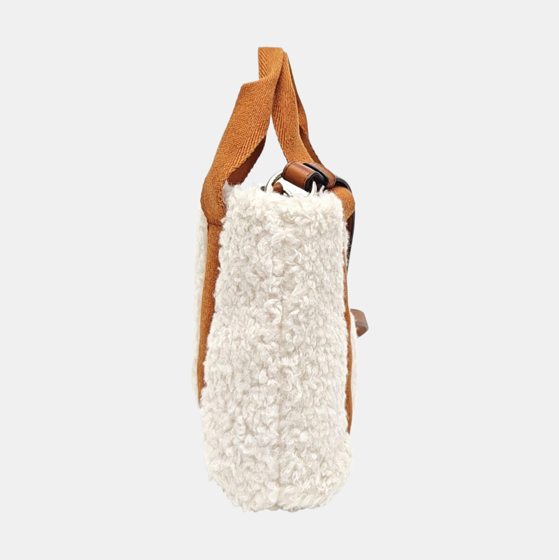 Fabric Shoulder Bag White