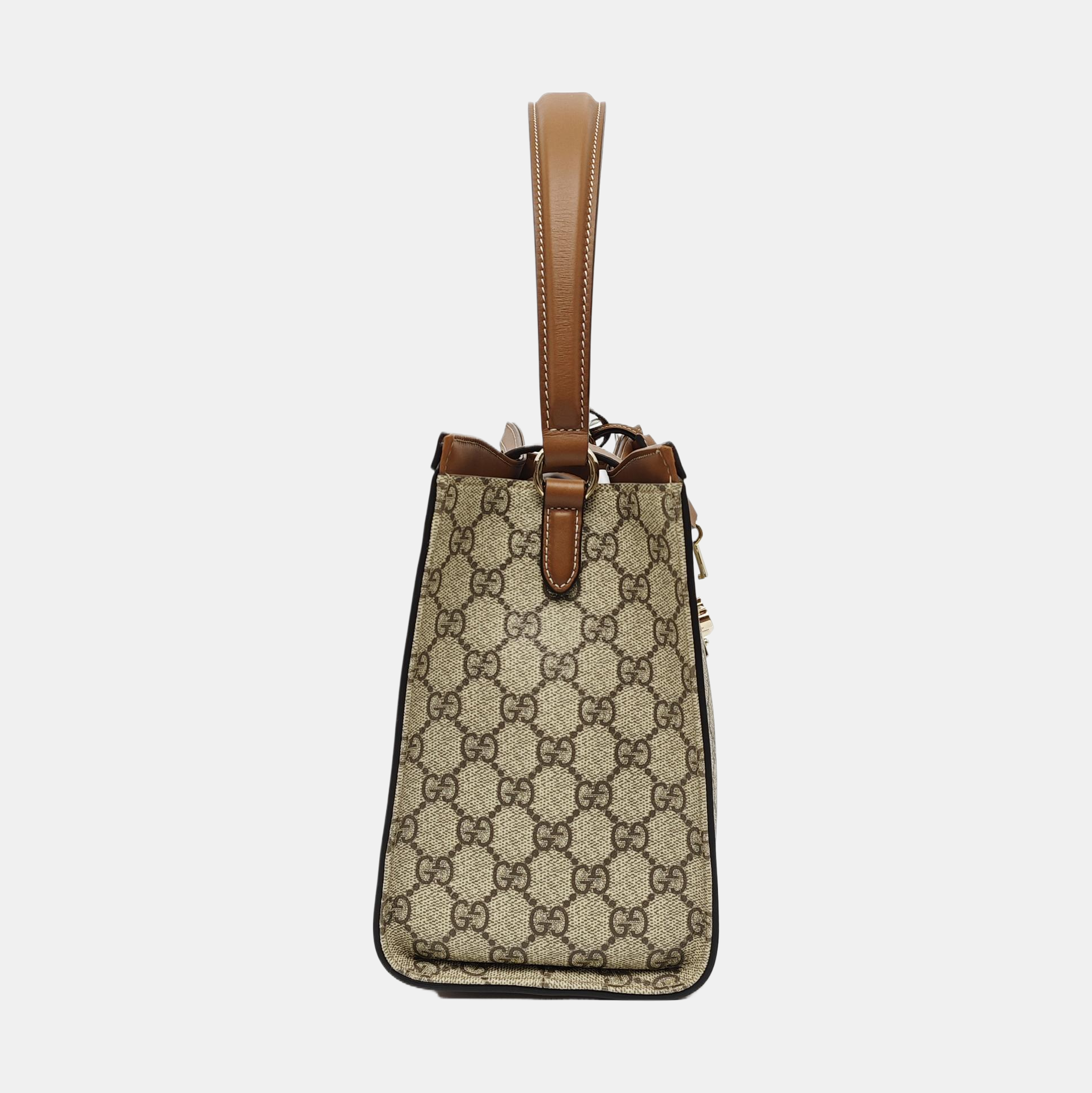 Padlock Large Monogram Coated Canvas Gray
