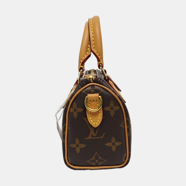 SPEEDY Nano Monogram Coated Canvas Brown