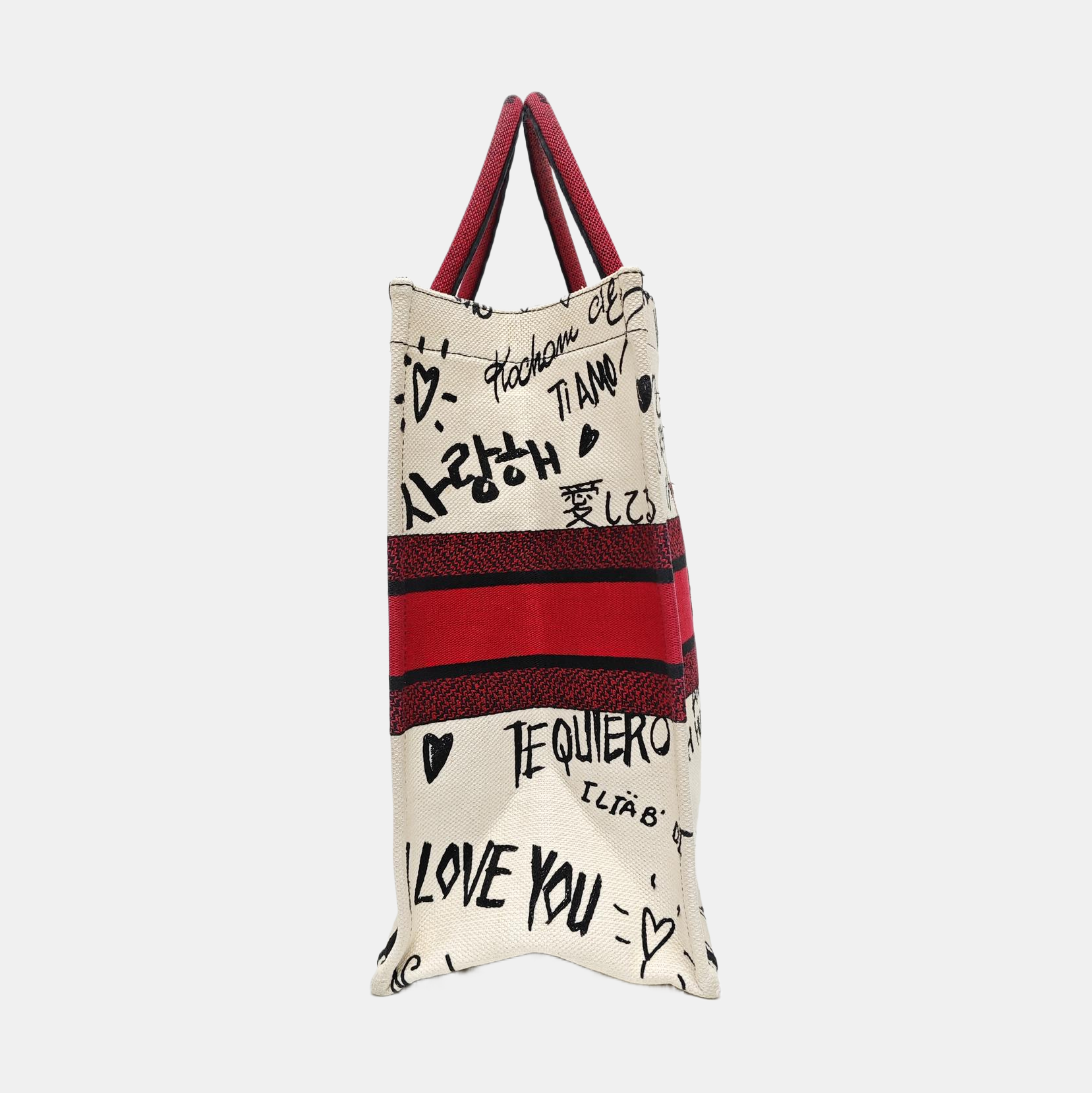Book Tote Large Canvas White