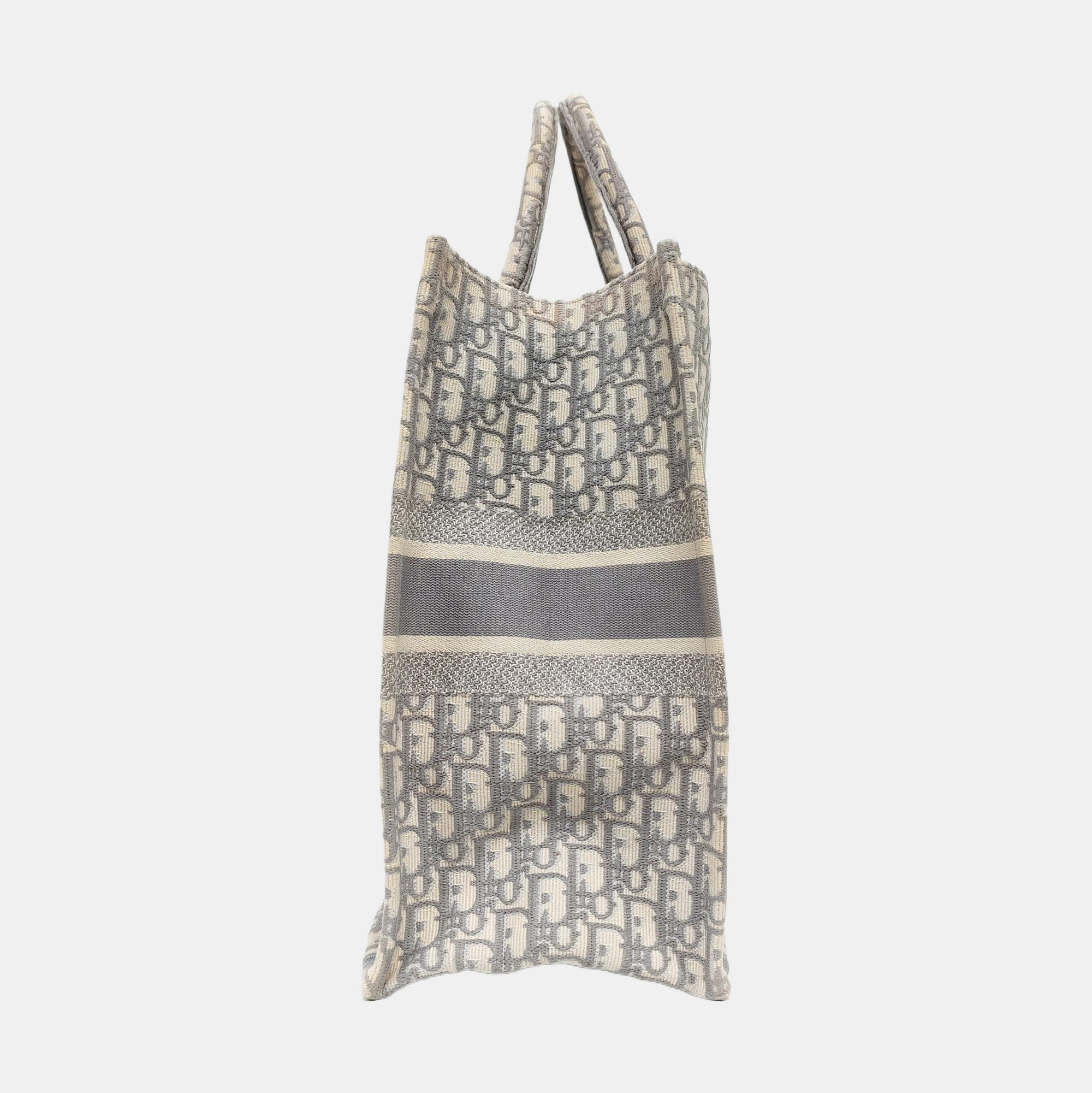 Authenticated pre-owned  Book Tote Large Oblique Canvas Gray - Tote Bag at Looply