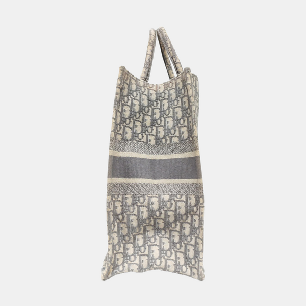 Authenticated pre-owned  Book Tote Large Oblique Canvas Gray - Tote Bag at Looply