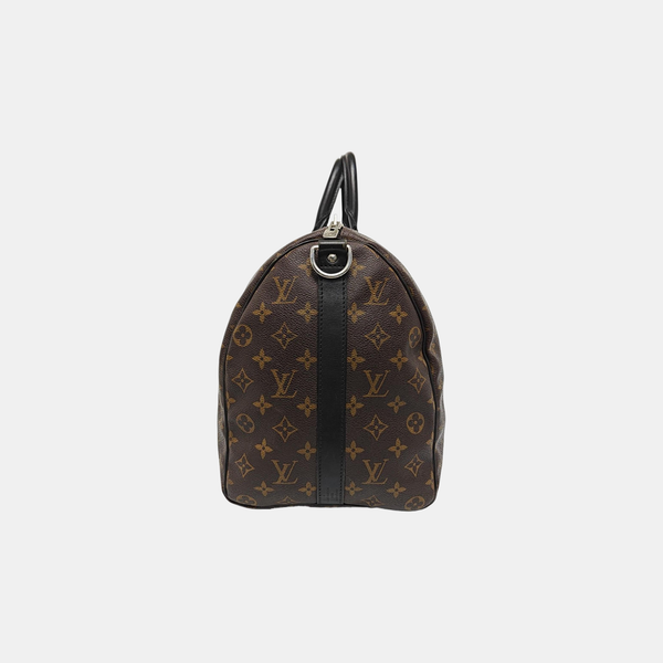 KEEPALL 45 Monogram Coated Canvas Brown