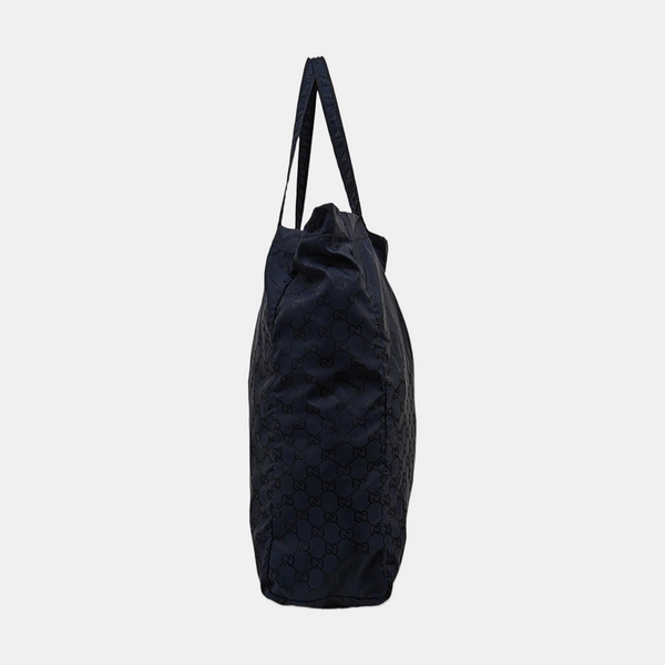 Monogram Nylon Top Handle Bag Blue