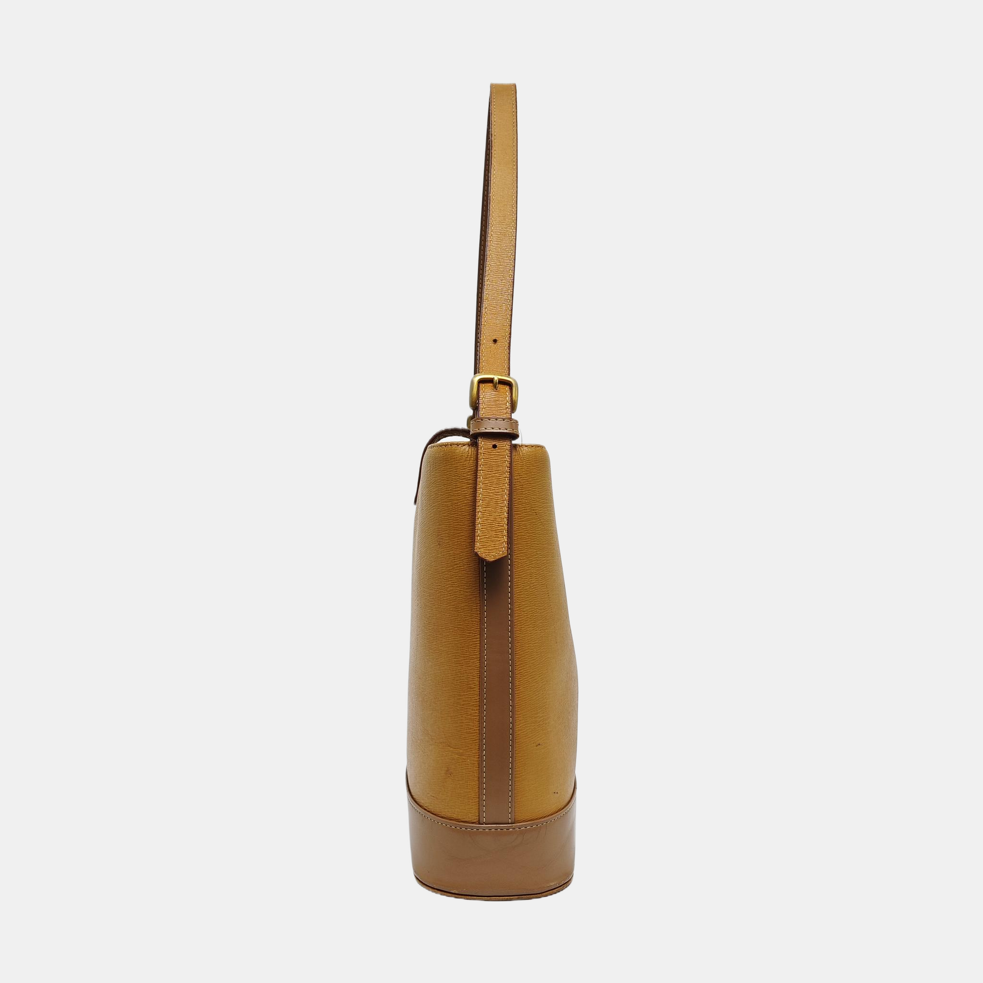 Calfskin Bucket Bag Brown