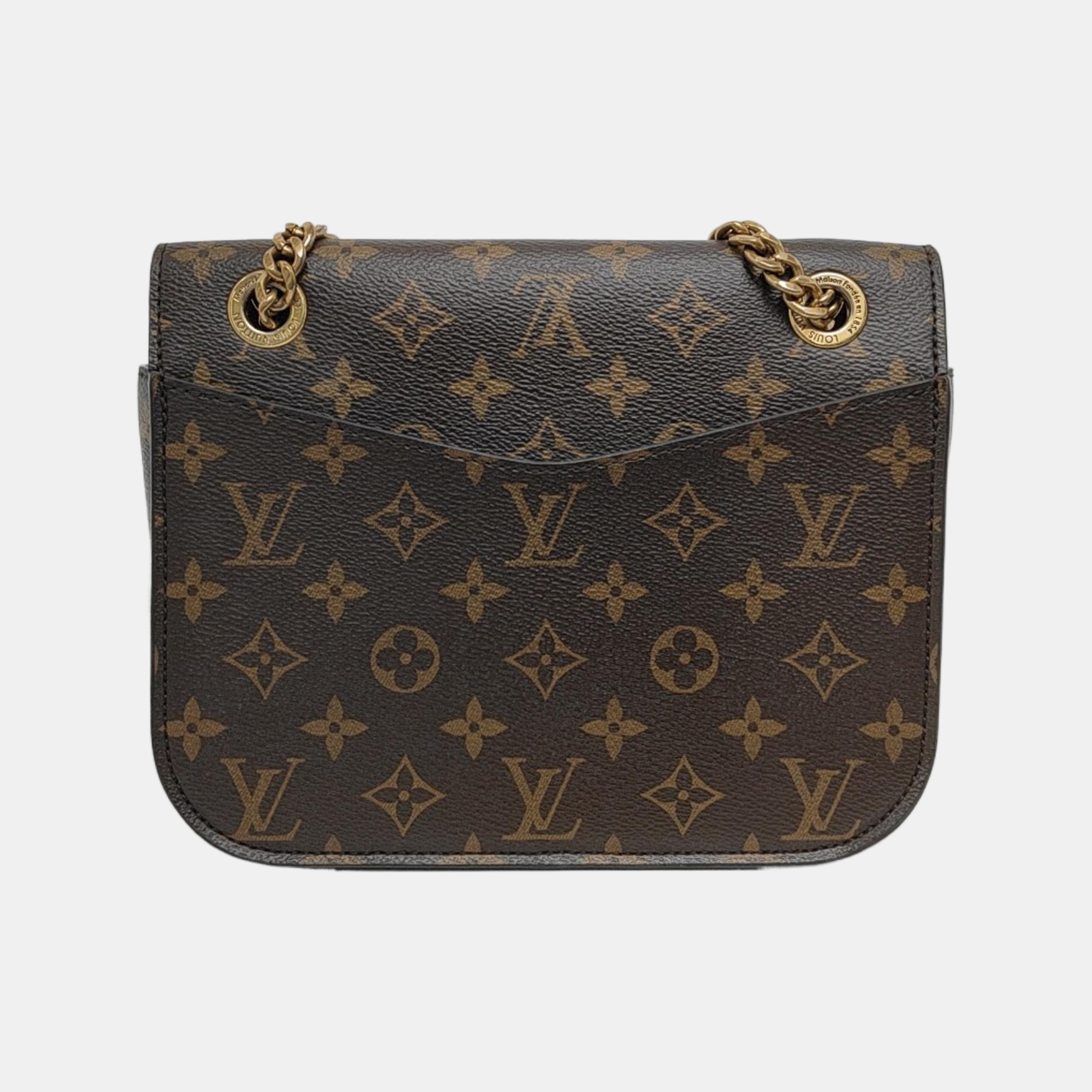 PASSY Monogram Coated Canvas Brown