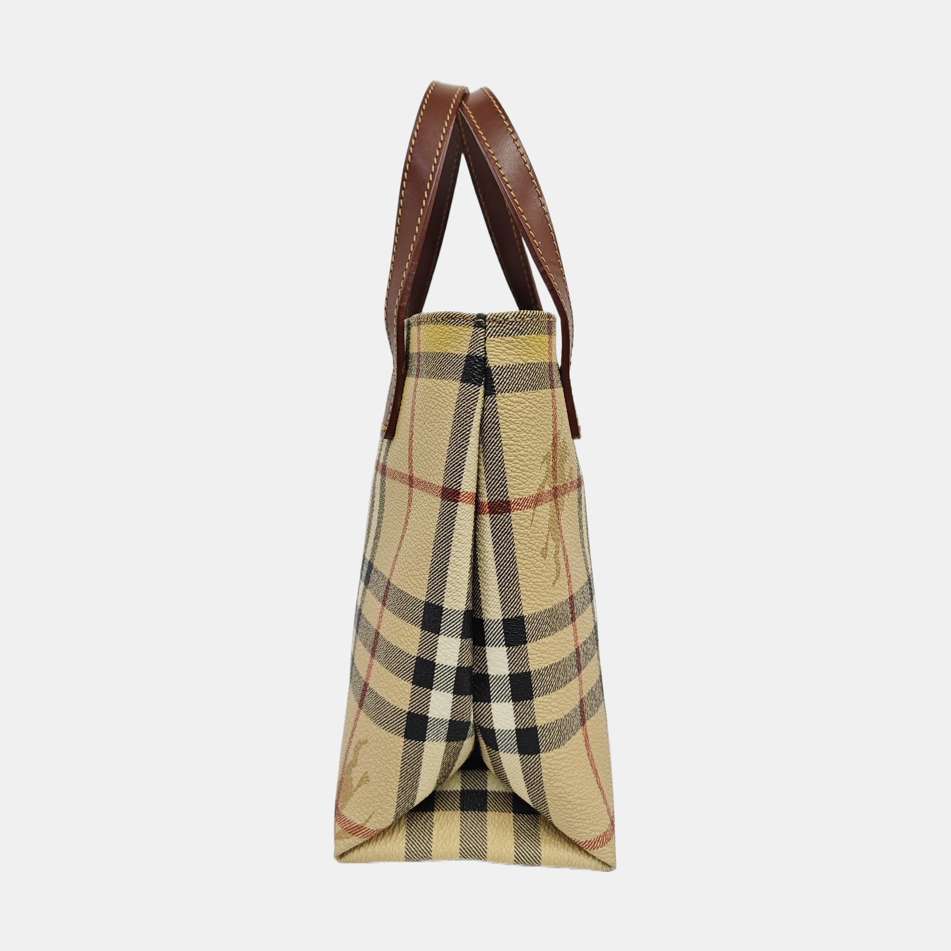 Coated Canvas Tote Bag Beige