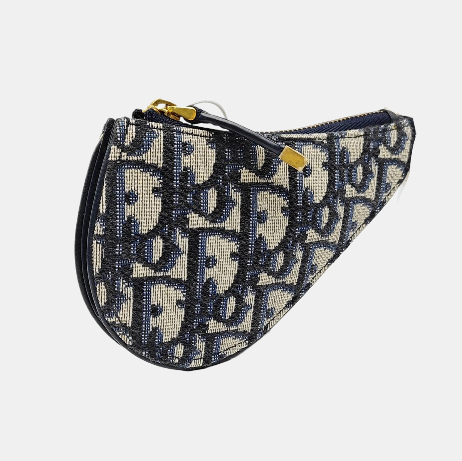Saddle Mini Oblique Canvas Blue Card Holder