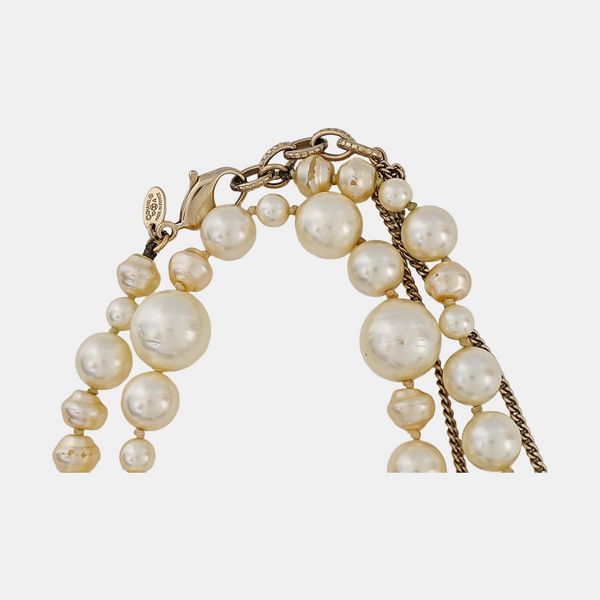 Faux Pearl White Necklace