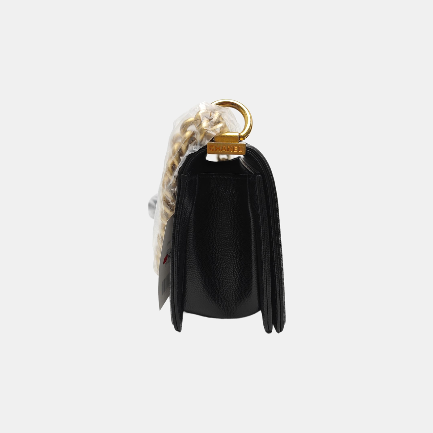 BOY CHANEL Small Quilted Grained Calfskin Black