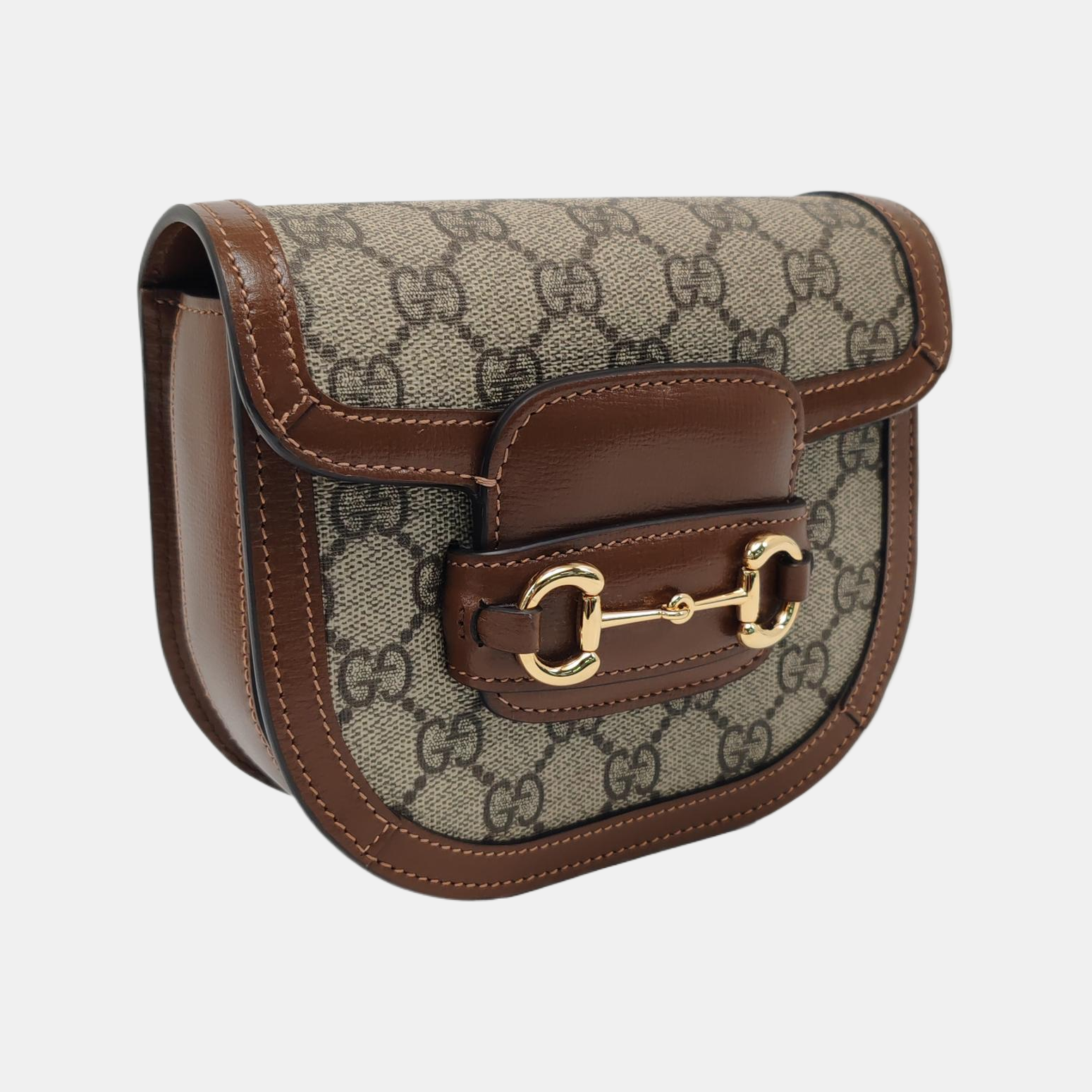 Authenticated pre-owned  Horsebit 1955 Monogram Coated Canvas Brown - Belt Bag at Looply