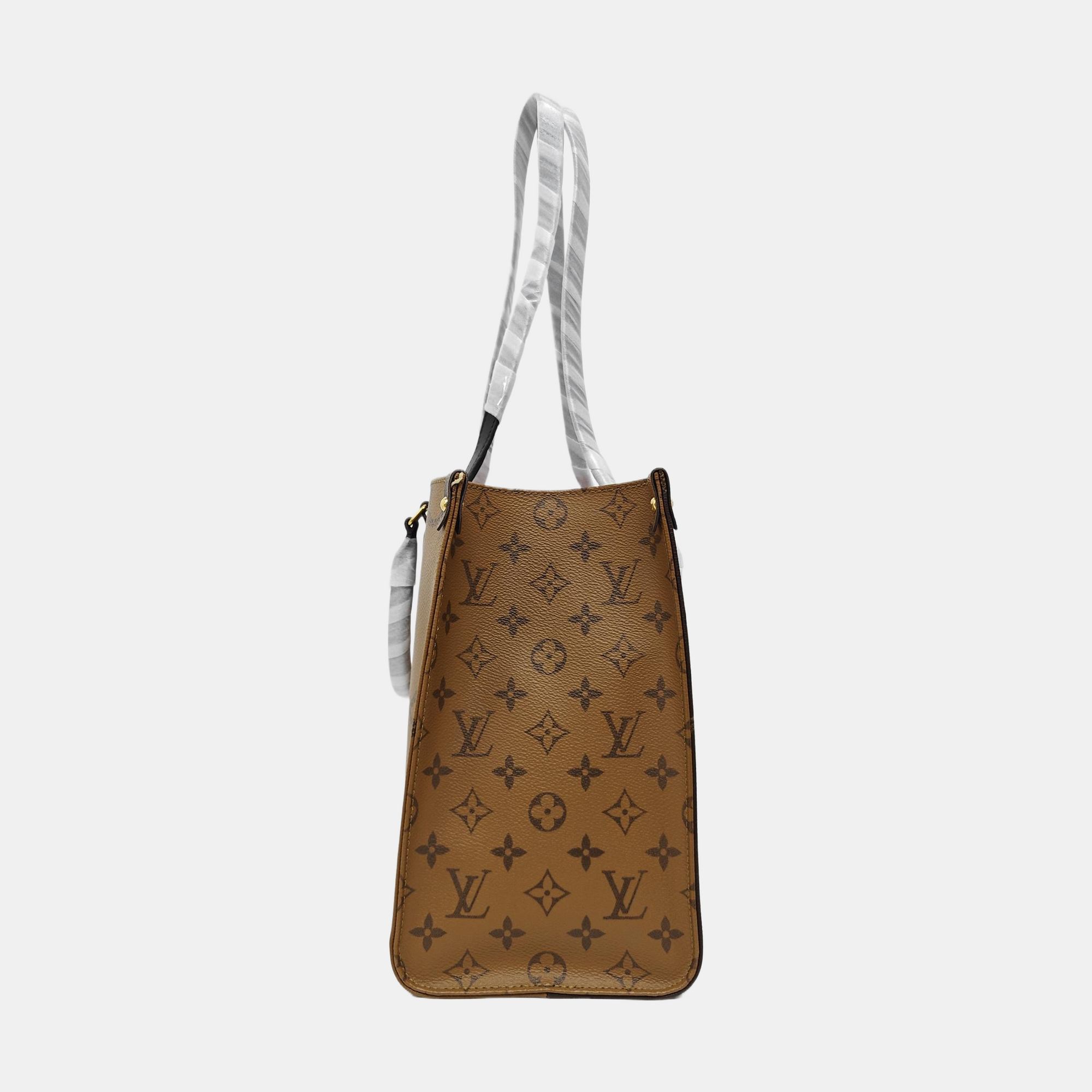 ONTHEGO MM Monogram Coated Canvas Brown
