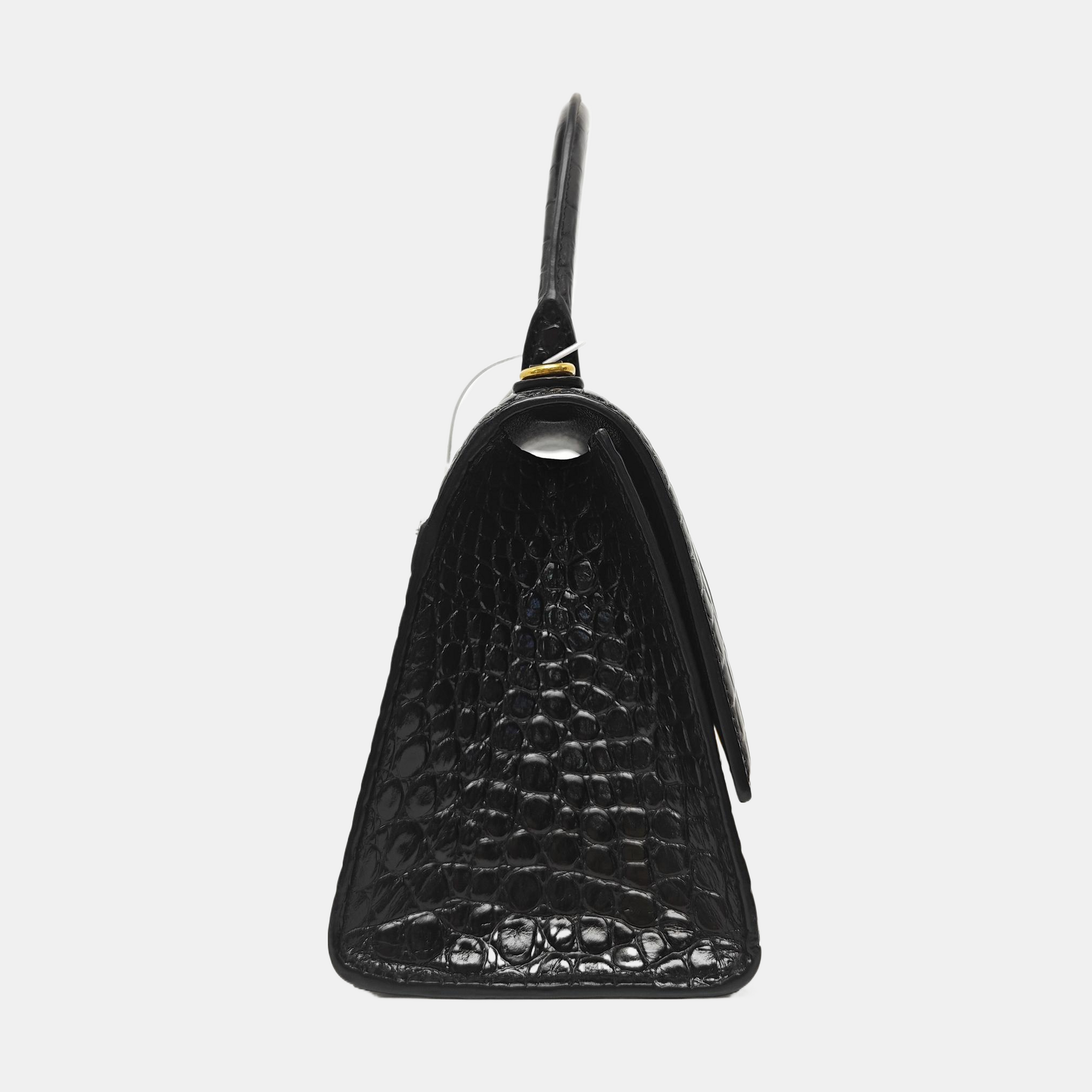 Hourglass S Calfskin Black