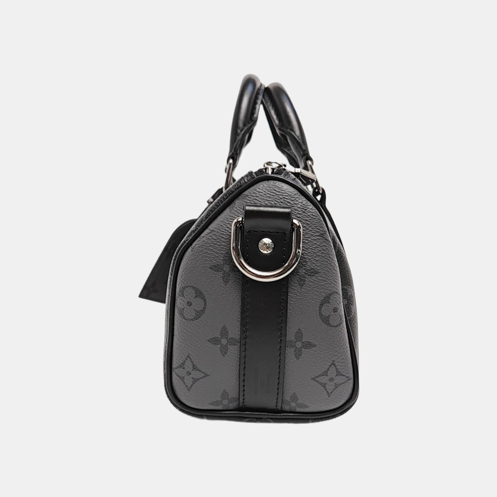 KEEPALL 25 Monogram Coated Canvas Black