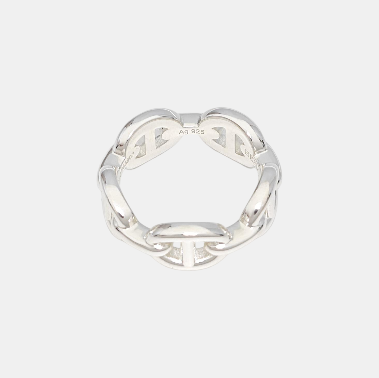 Chaine D'ancre Enchainee 925 Sterling Silver Ring EU 50