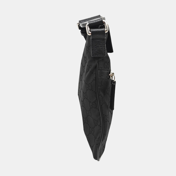 Monogram Nylon Shoulder Bag Black