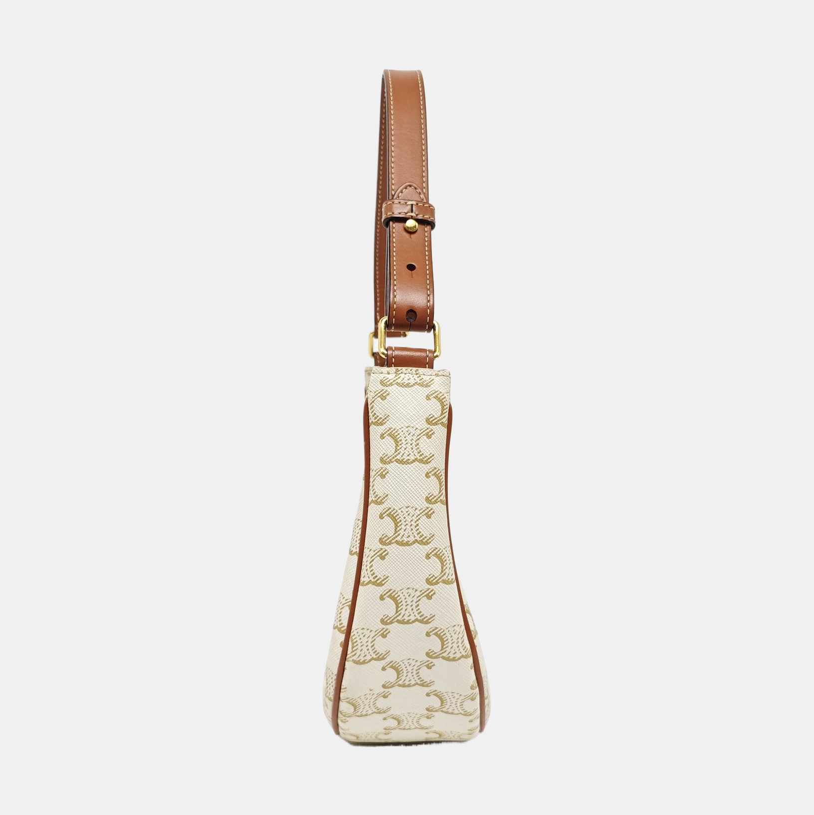 Authenticated pre-owned  AVA Coated Canvas Beige - Top Handle Bag at Looply