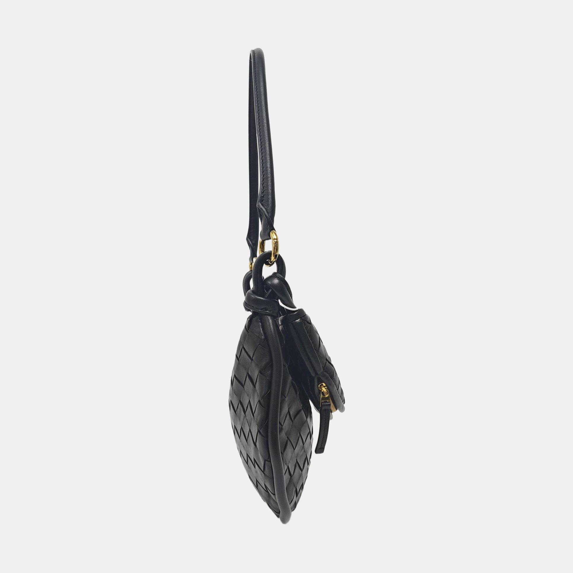 Intrecciato Small Lambskin Black