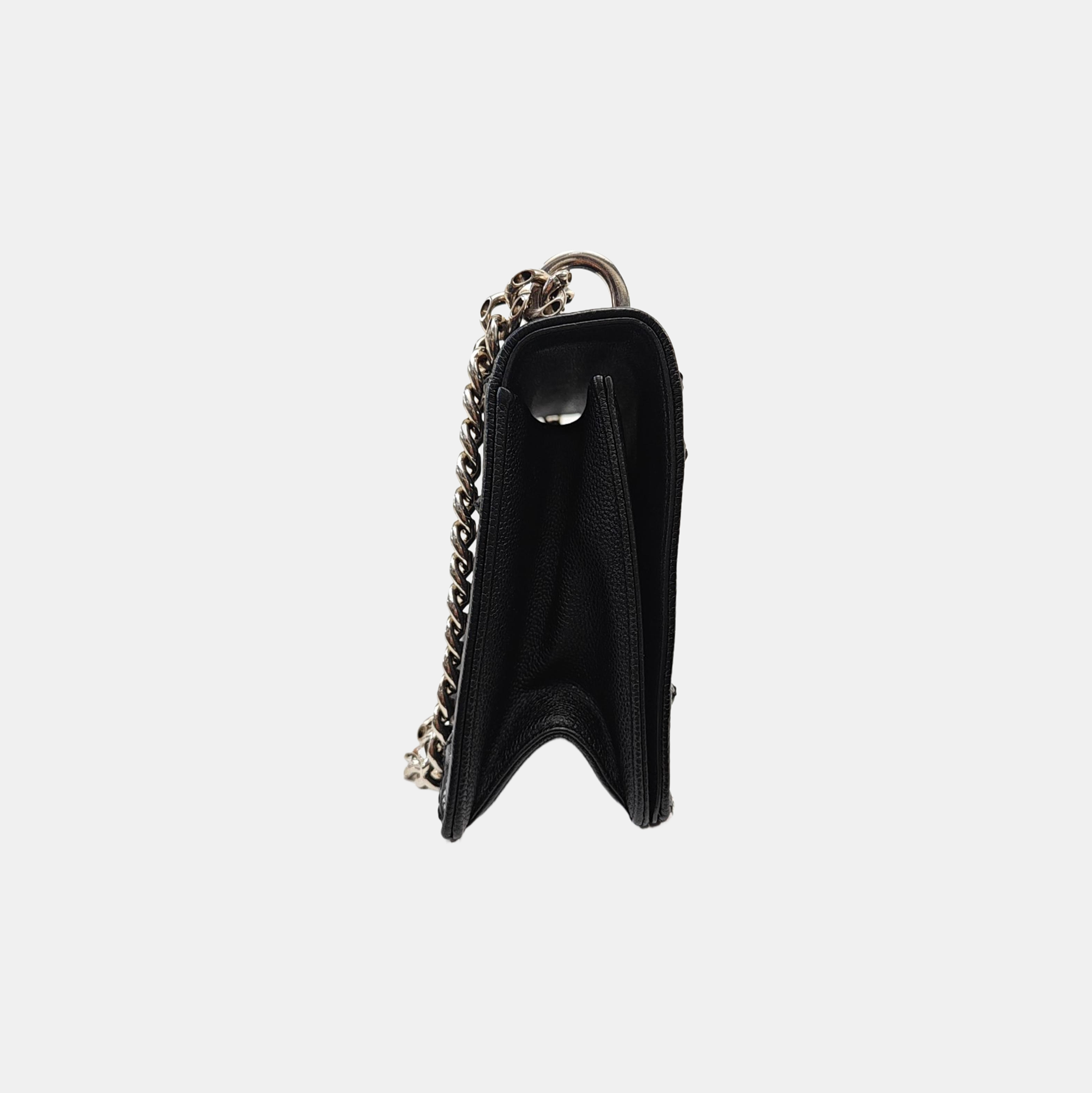 Diorama Medium Cannage Calfskin Black