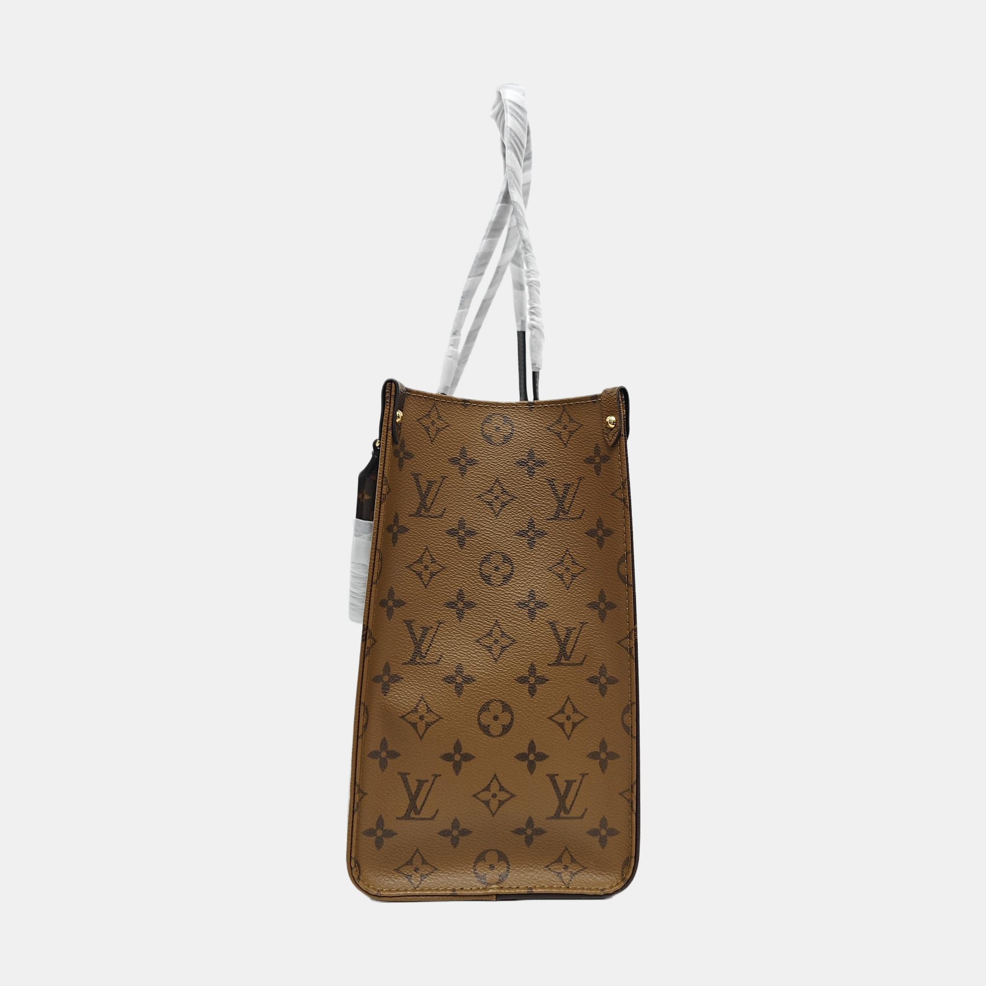 ONTHEGO MM Monogram Coated Canvas Brown