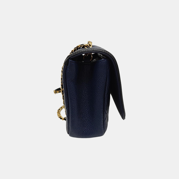 FILIGREE Medium Quilted Grained Calfskin Blue