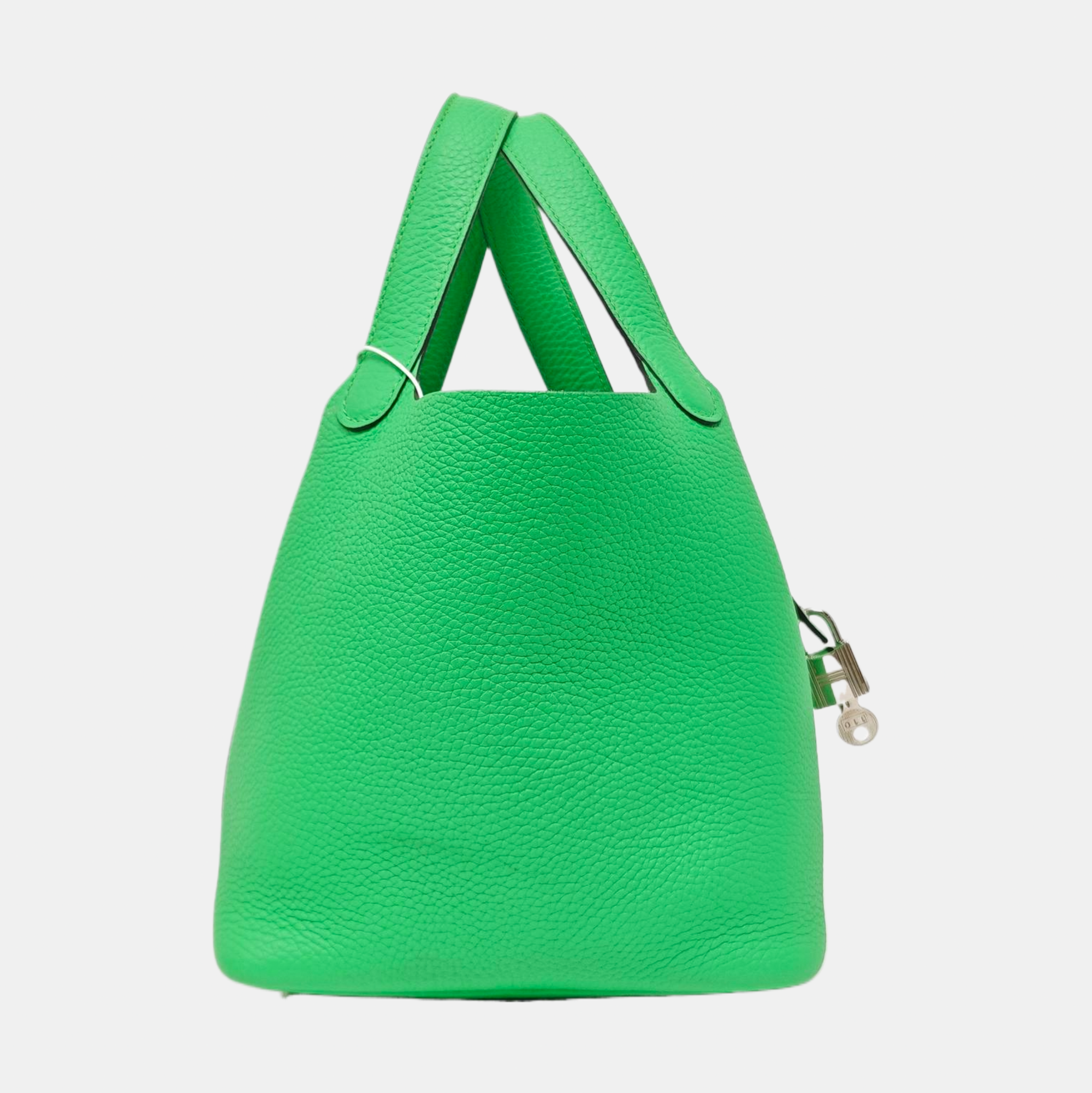 Authenticated pre-owned  Picotin Lock 18 Clemence Green - Bucket Bag at Looply