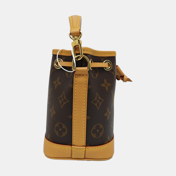 NOÉ Nano Monogram Coated Canvas Brown