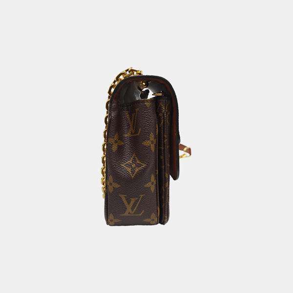 MARCEAU Monogram Coated Canvas Brown