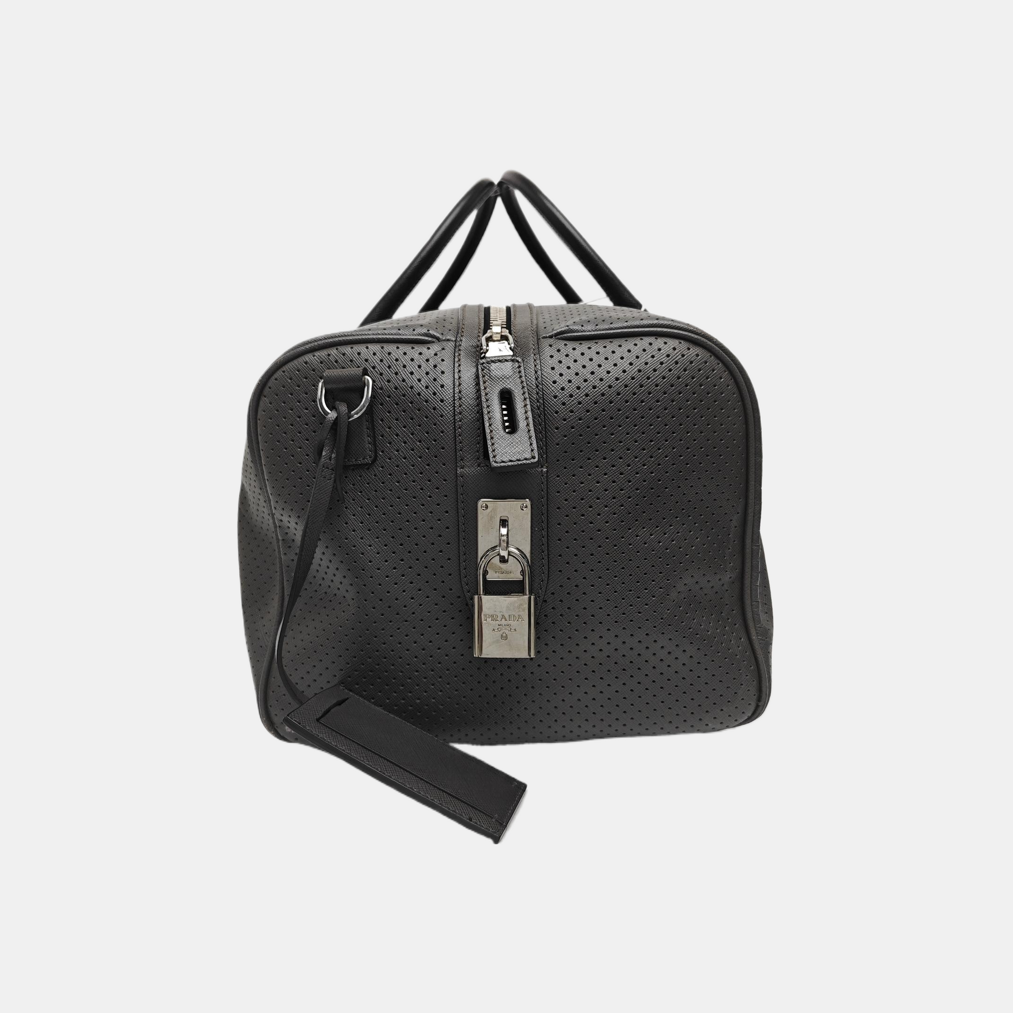 Calfskin Shoulder Bag Gray
