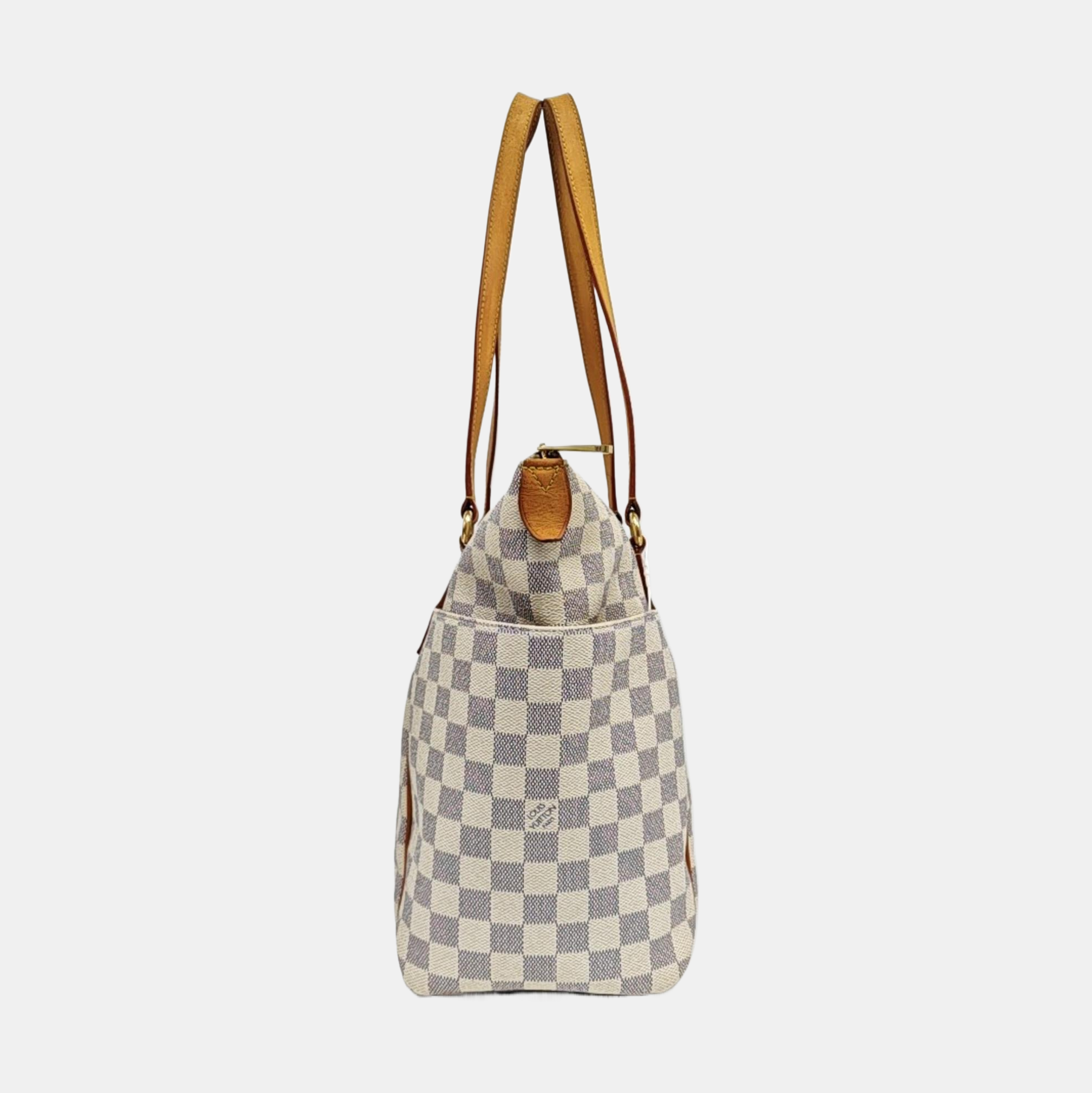 TOTALLY MM Damier Azur Coated Canvas White