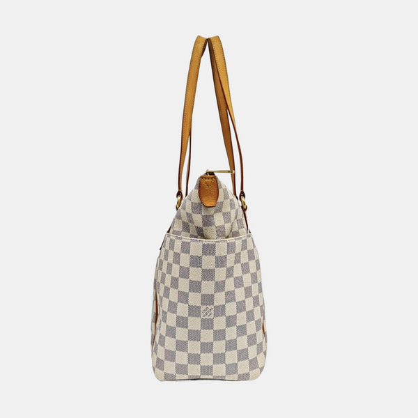 TOTALLY MM Damier Azur Coated Canvas White