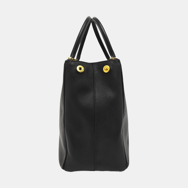 Saffiano Calfskin Tote Bag Black