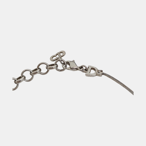 Dior Oblique Metal Silver Necklace