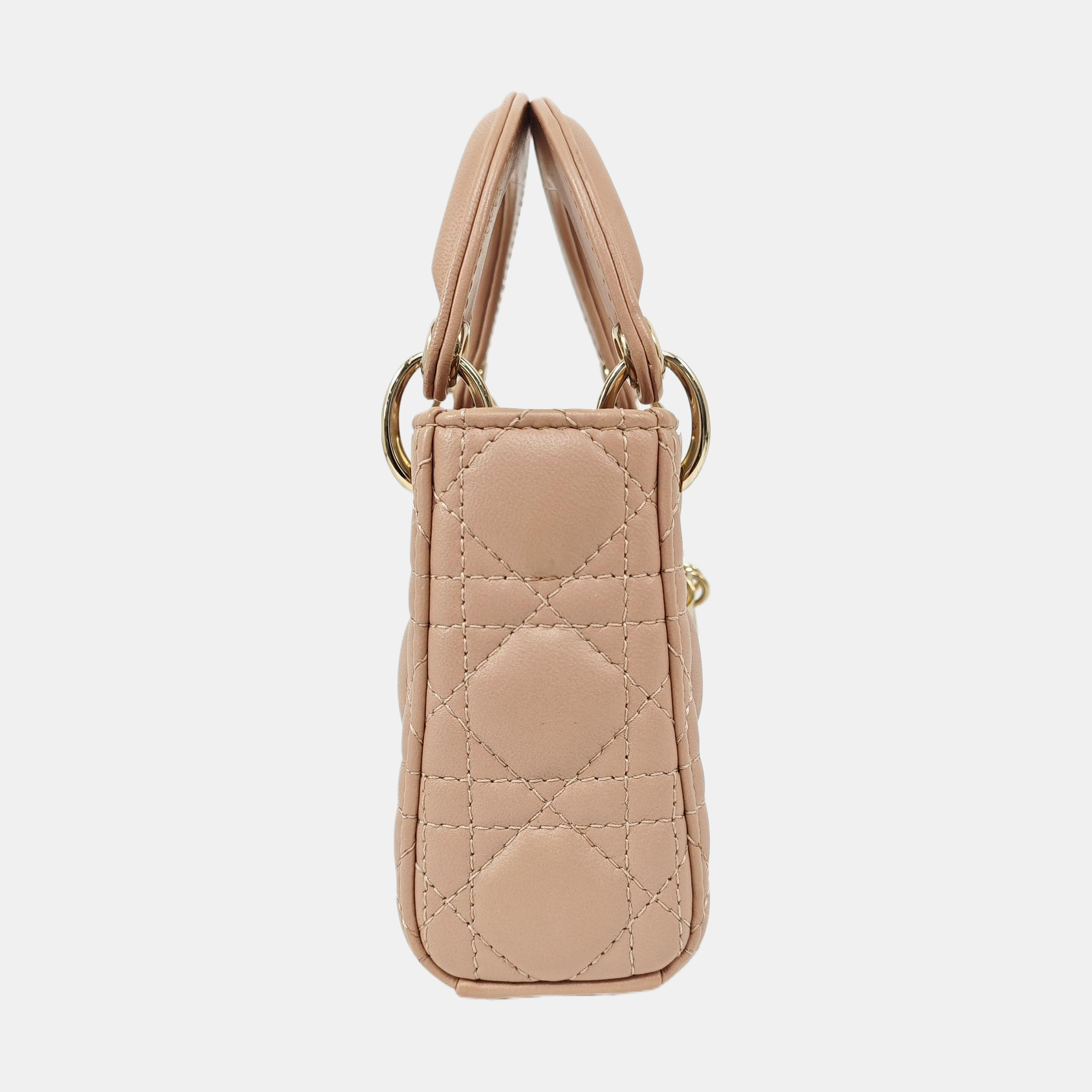 Lady Dior Super Mini Cannage Lambskin Pink