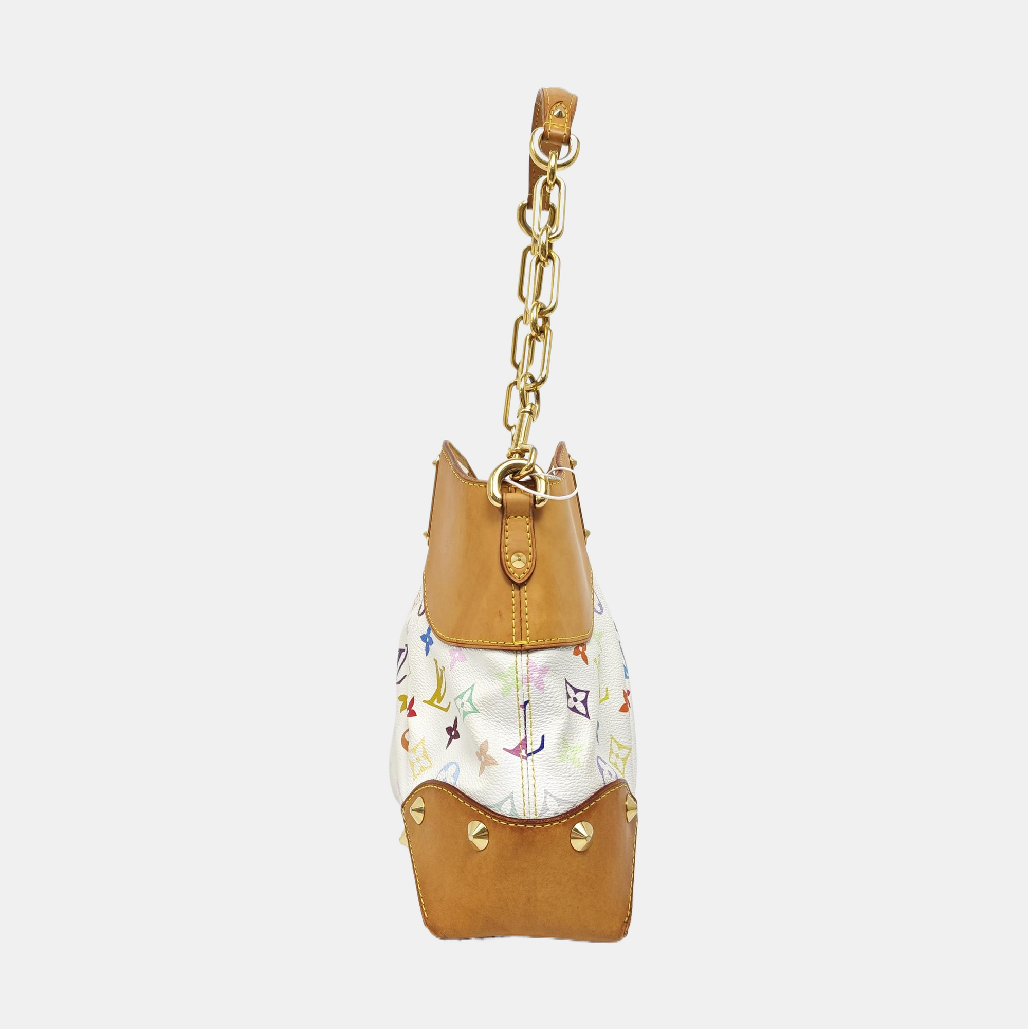 JUDY MM Monogram Coated Canvas White