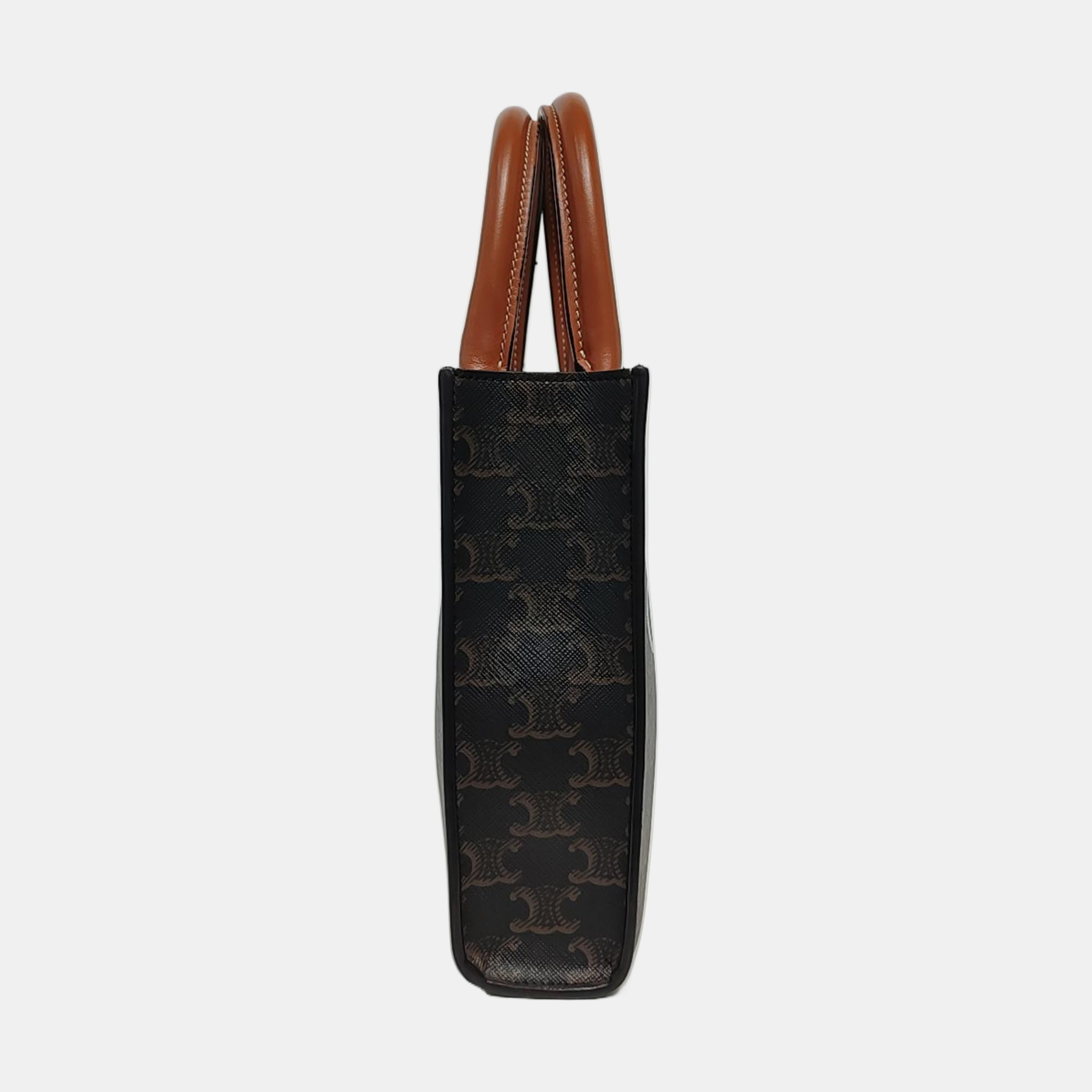 CABAS CELINE Mini Coated Canvas Brown