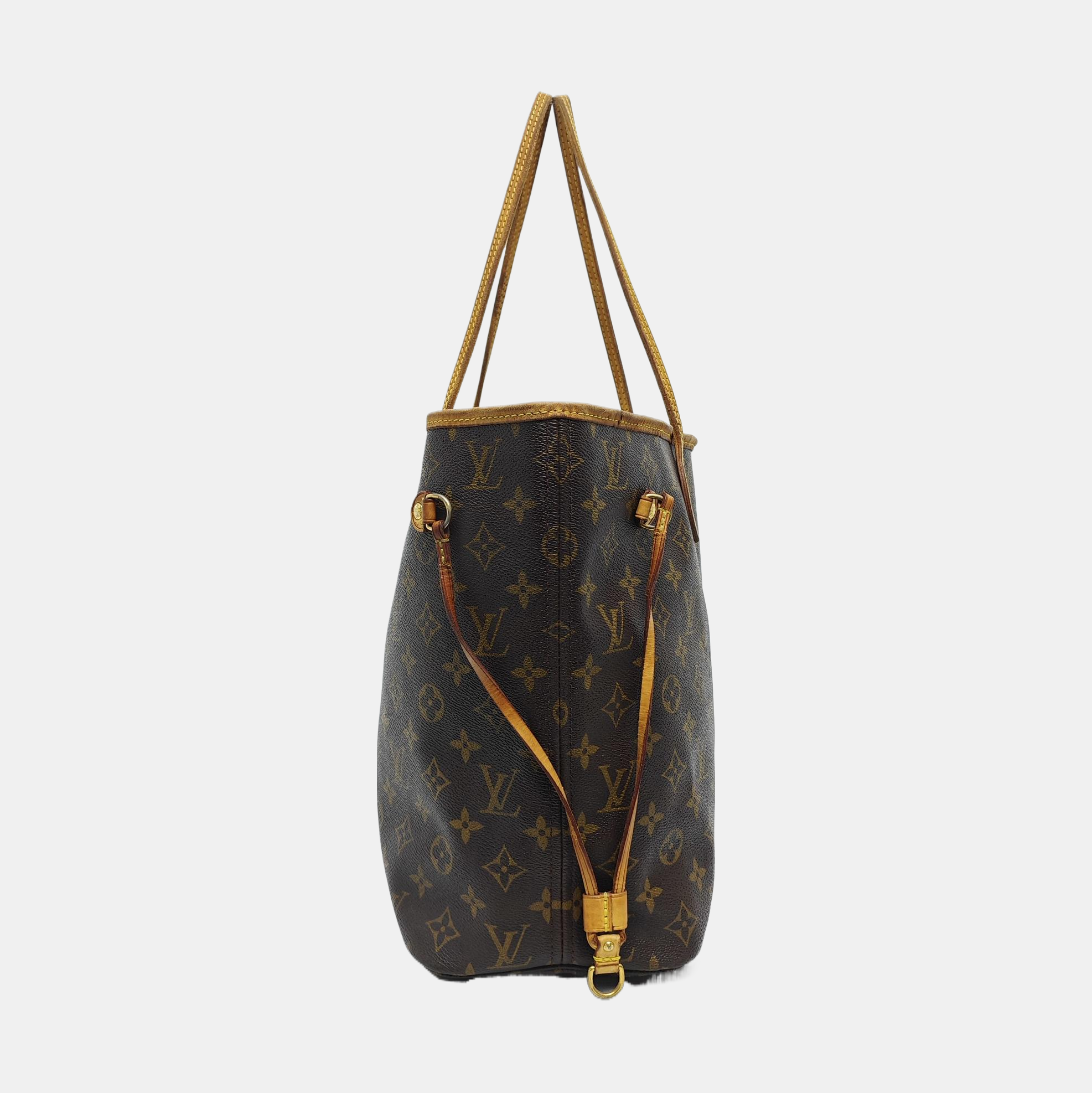 NEVERFULL MM Monogram Coated Canvas Brown