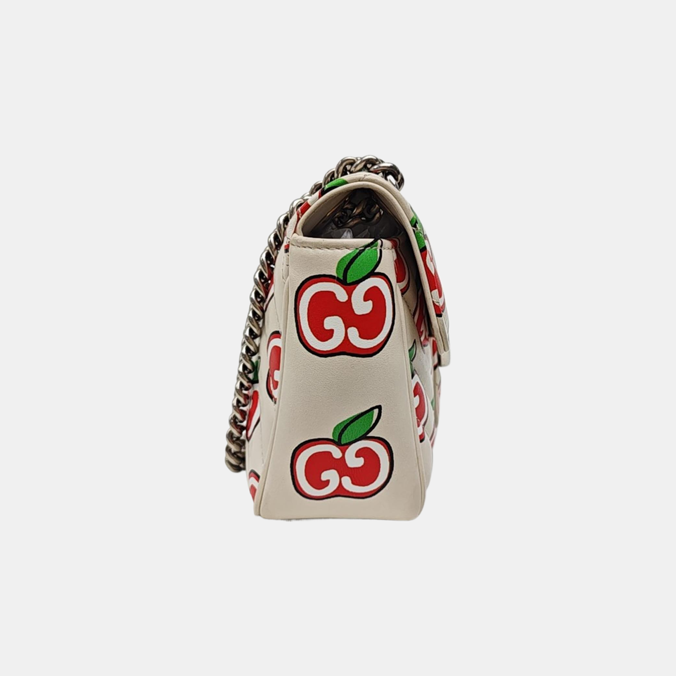 GG Marmont Medium Quilted Calfskin White