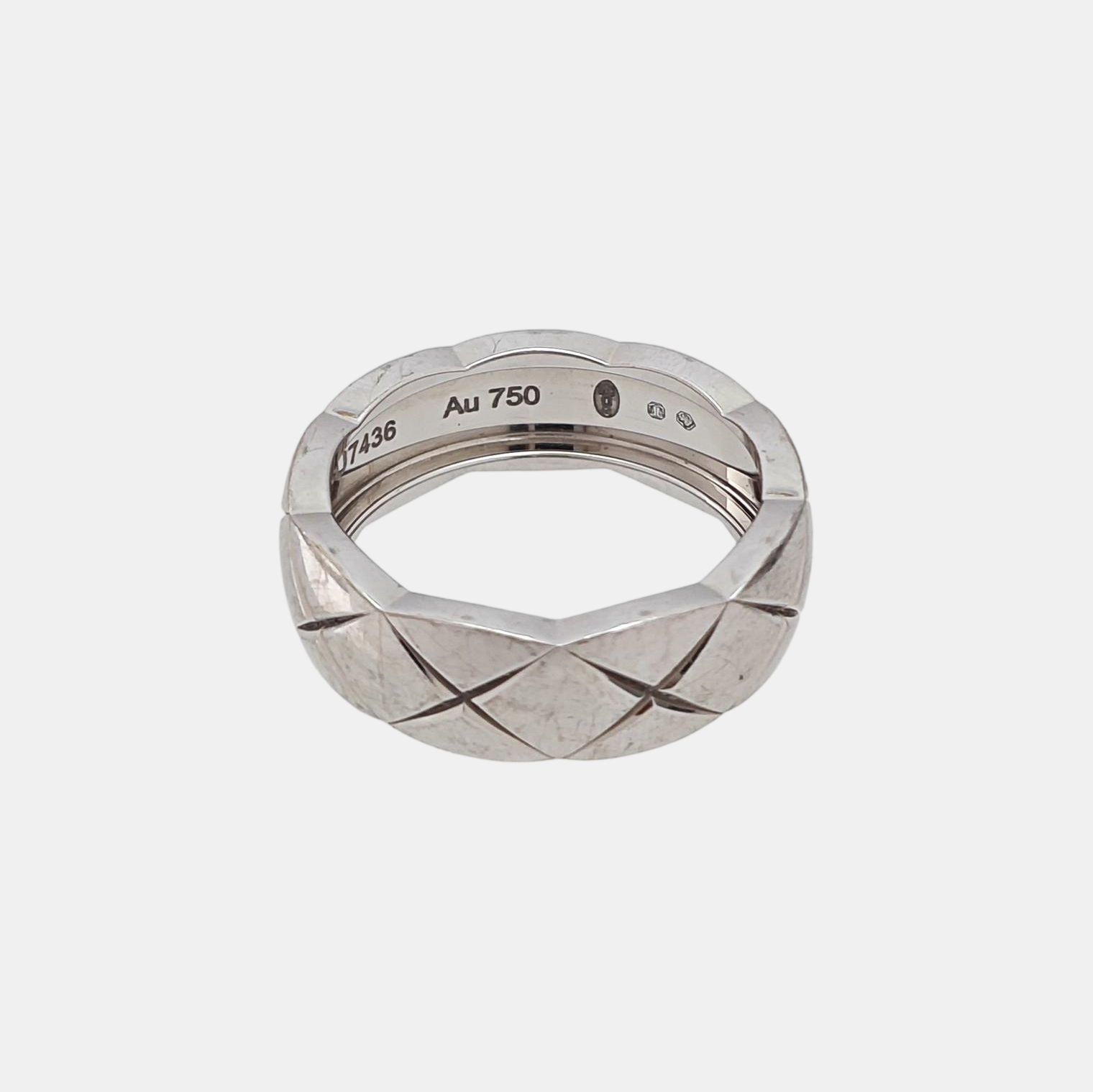 COCOCRUSH 18k White Gold Silver Ring EU 54