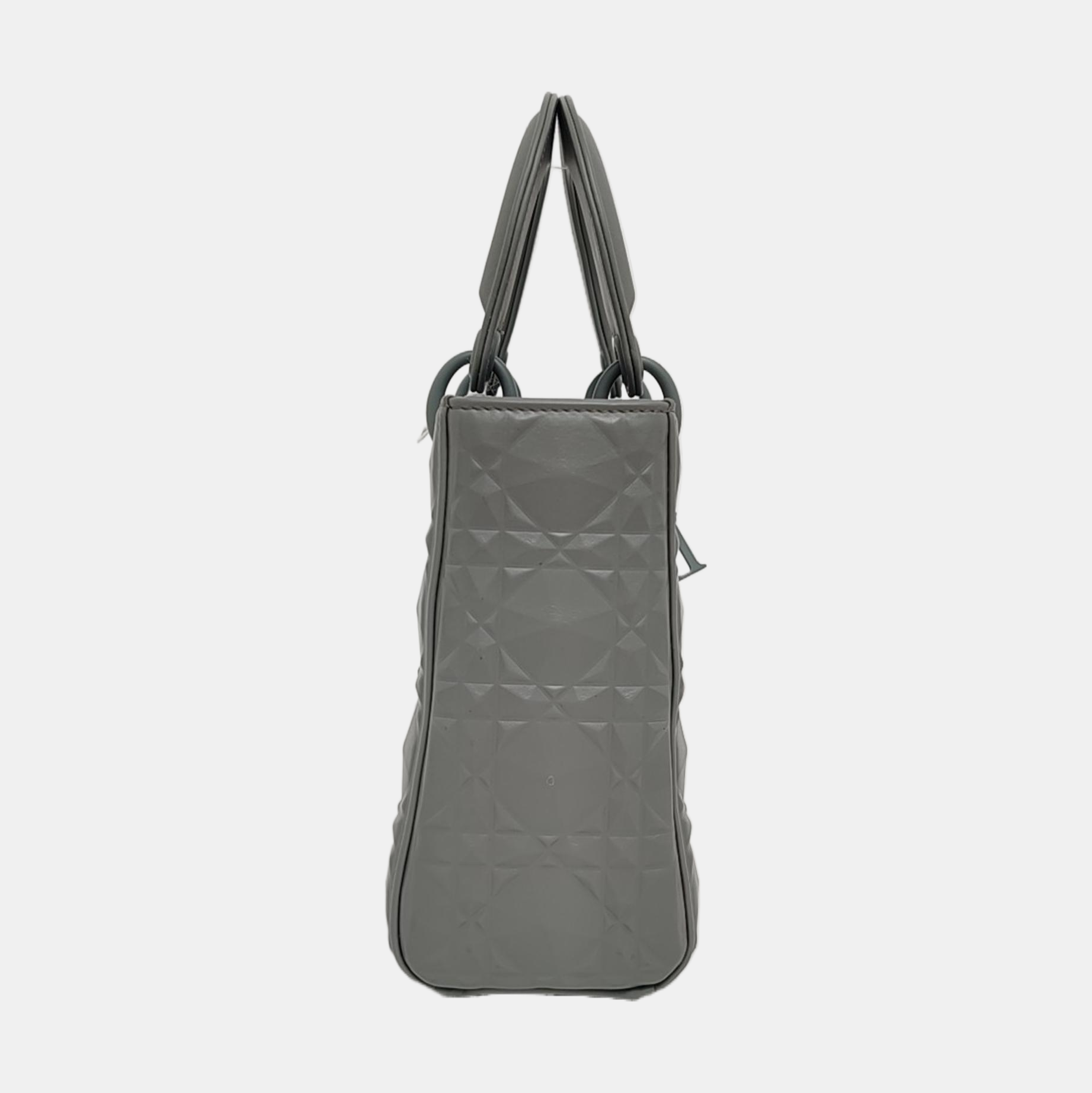 Authenticated pre-owned  Lady Dior Small Quilted Calfskin Grey - Crossbody Bag at Looply