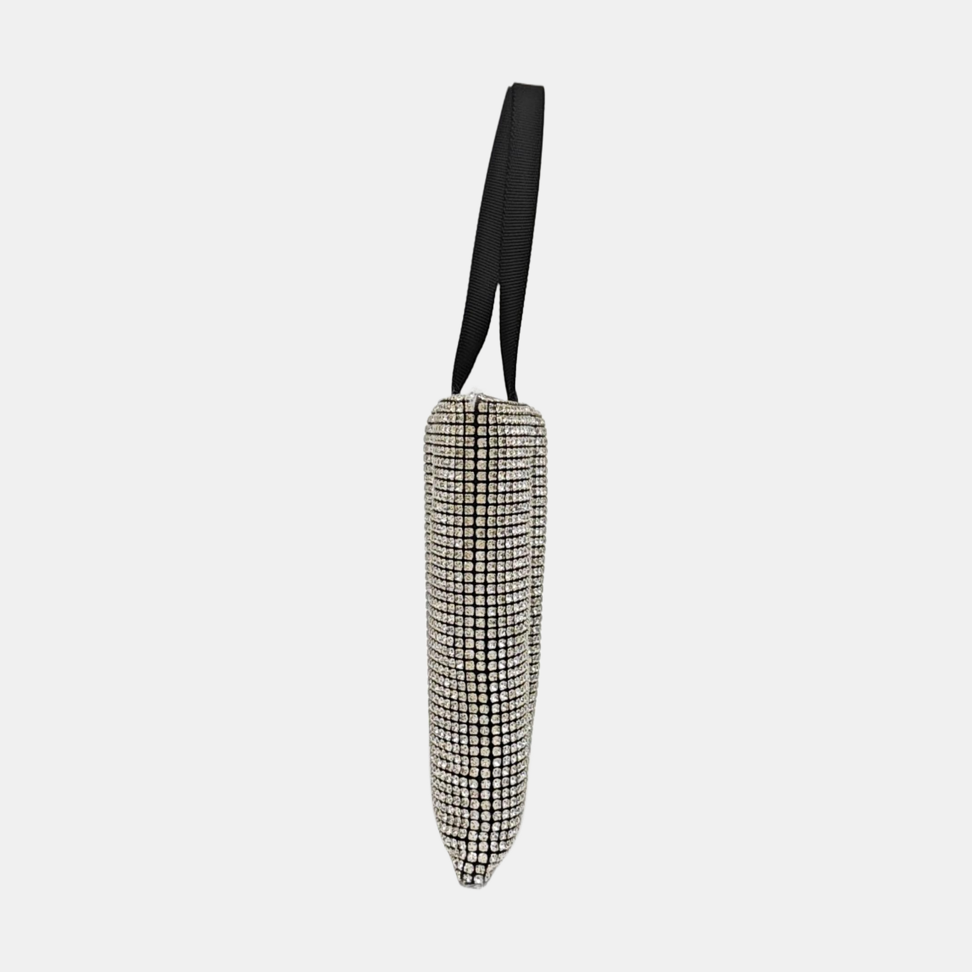 Lab-Grown Diamond Top Handle Bag Black