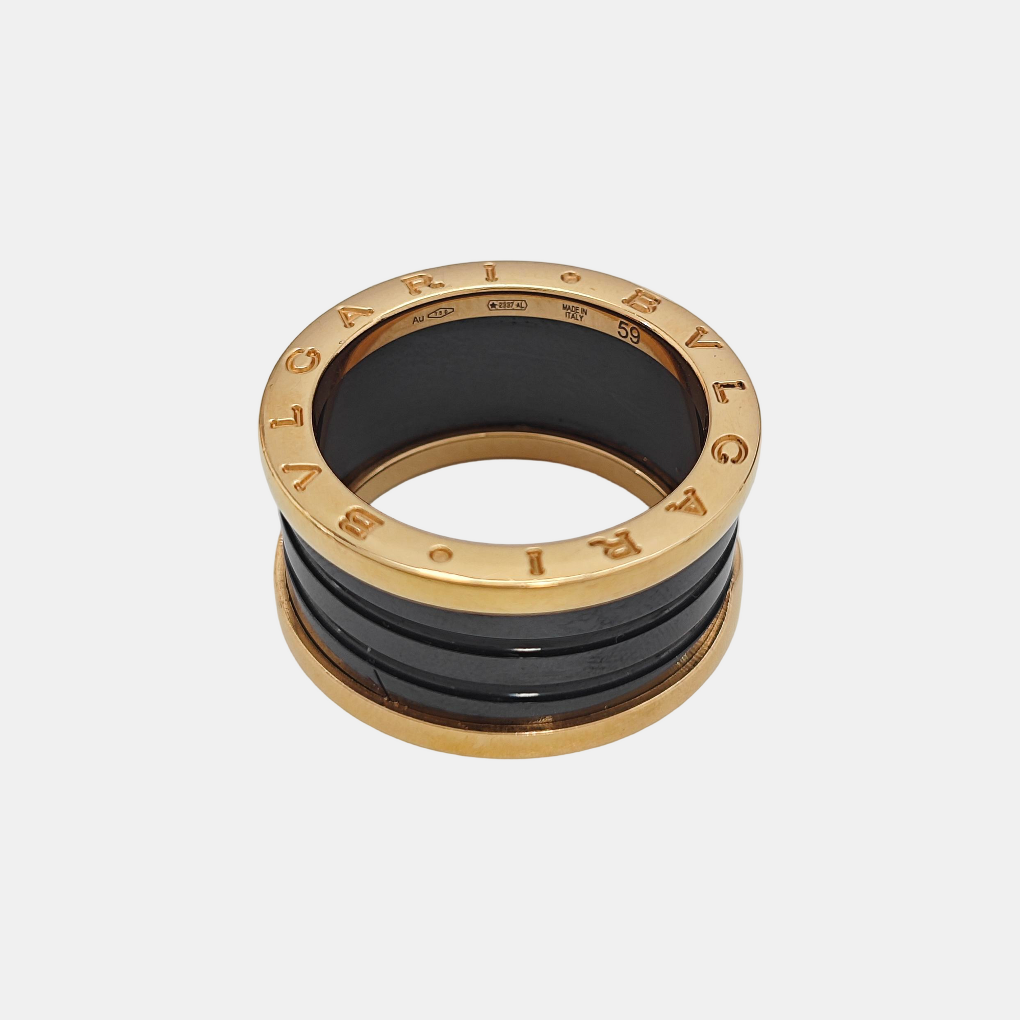 B.ZERO1 18k Rose Gold Ring EU 59