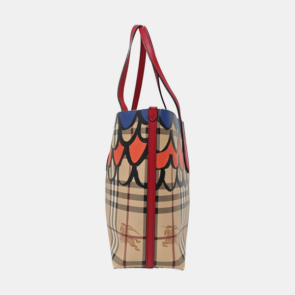 Coated Canvas Tote Bag Beige