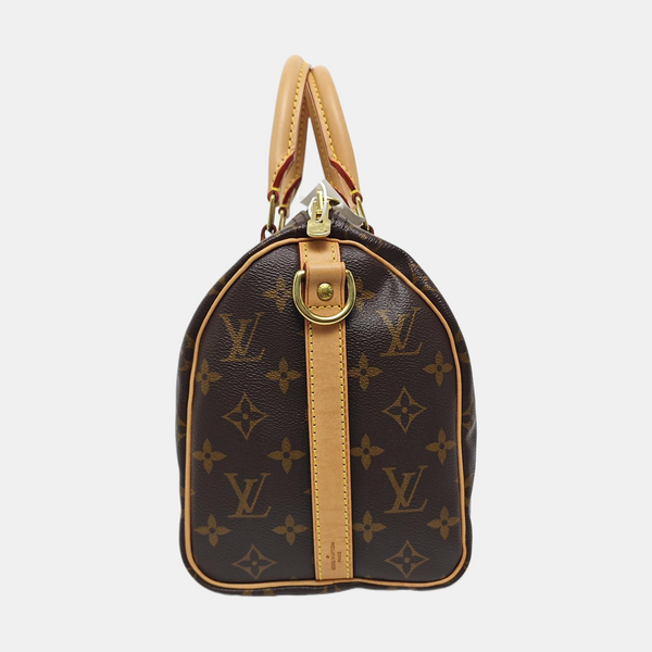 SPEEDY 25 Monogram Coated Canvas Brown