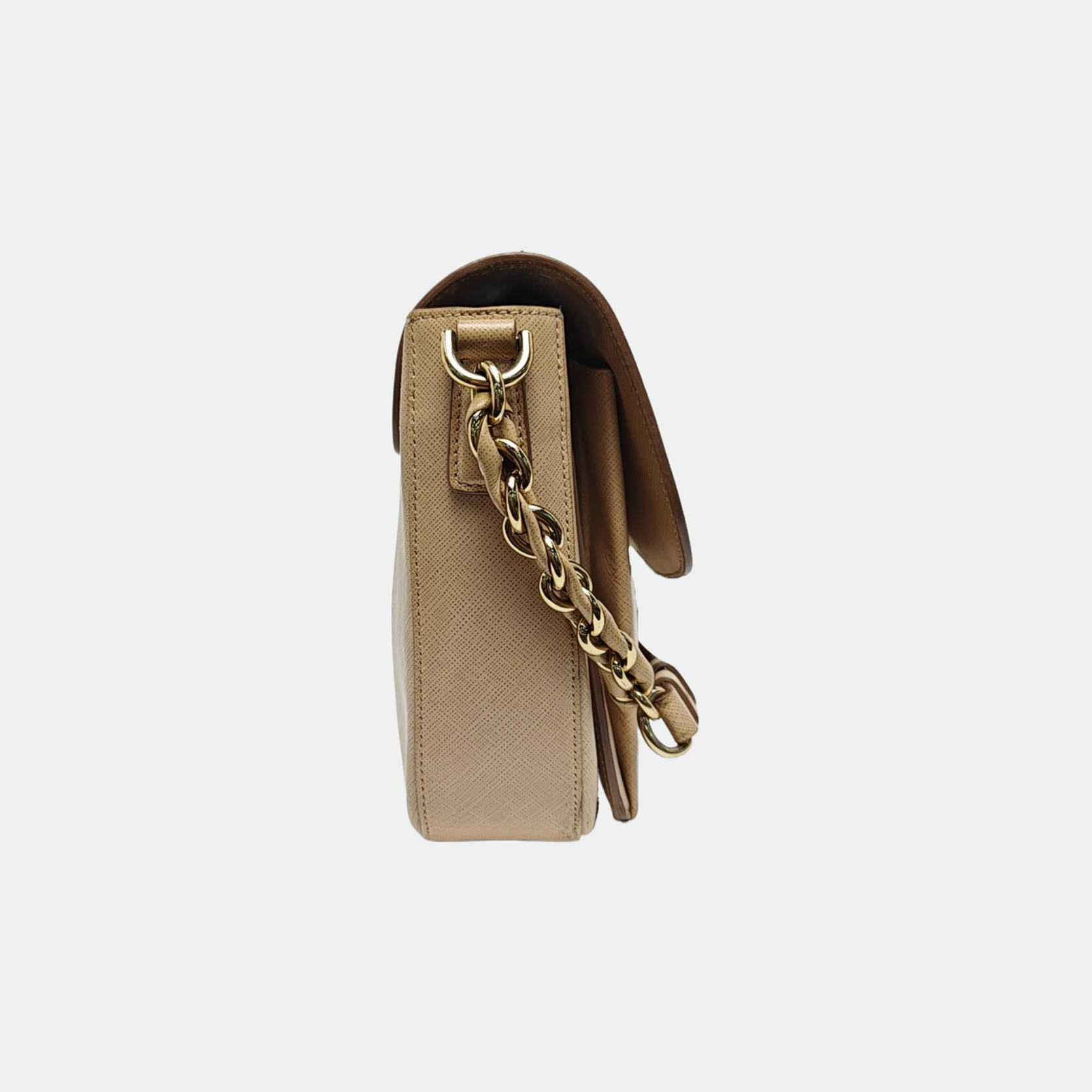 Calfskin Shoulder Bag Beige