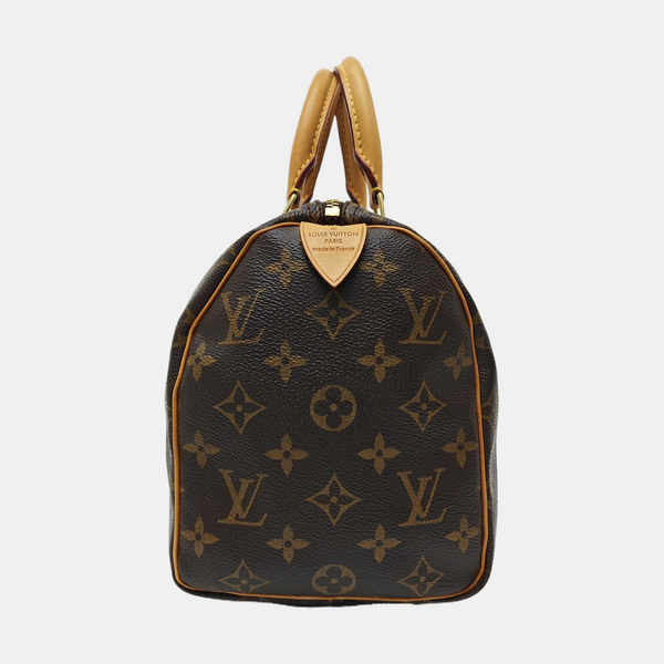 SPEEDY 25 Monogram Coated Canvas Brown